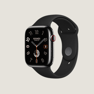 Series 9 ケース スペースブラック & Apple Watch Hermès シンプル